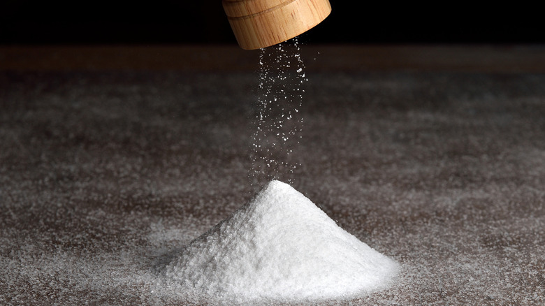 salt on table