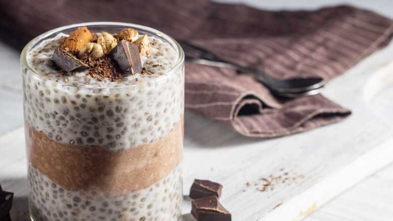 chia pudding with cocoa