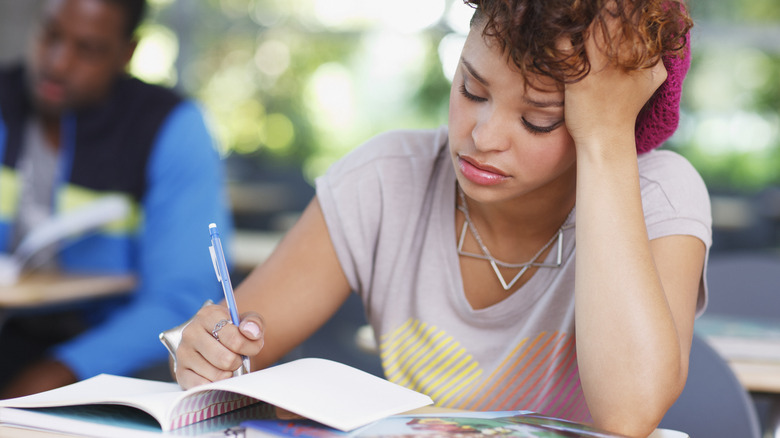 student looking depressed