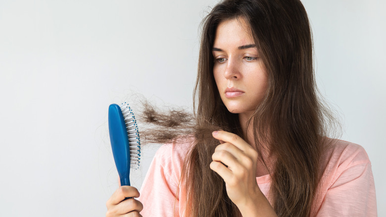 woman with hair loss