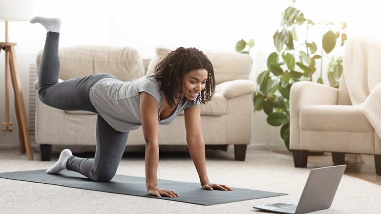 woman exercising