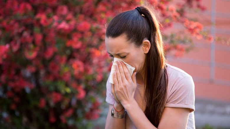 Menopausal woman with allergies