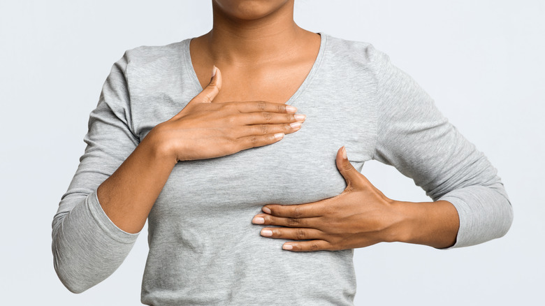 Menopausal woman with breast pain