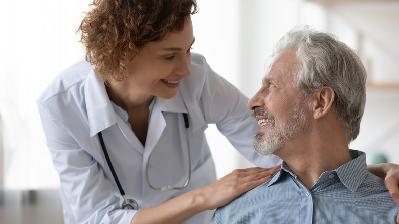 happy doctor and patient