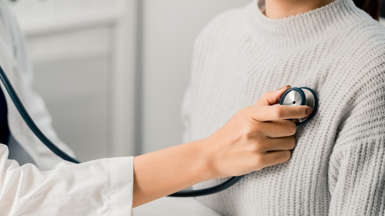 doctor using stethoscope 