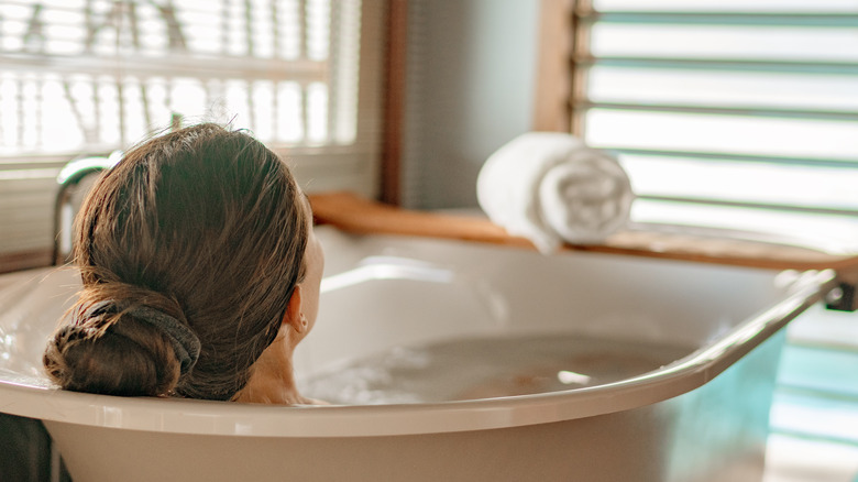 woman in bathtub