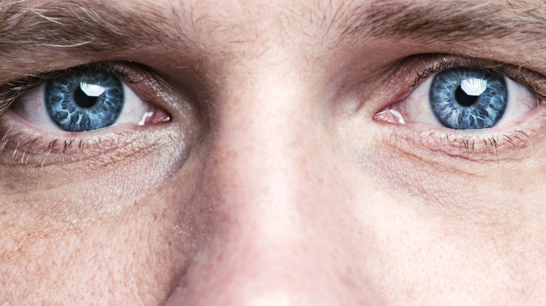 closeup of man with blue eyes