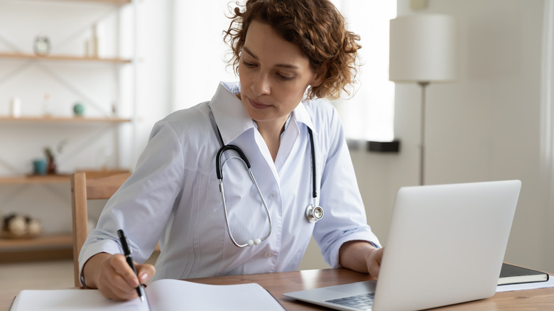 doctor at desk