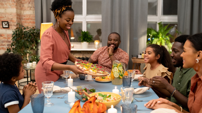 family eating