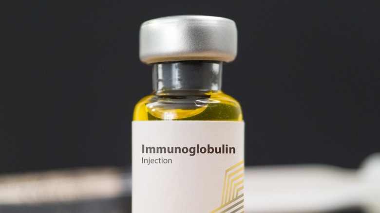 vial of immunoglobulin for IV use