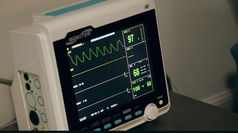 a heart monitor with numbers