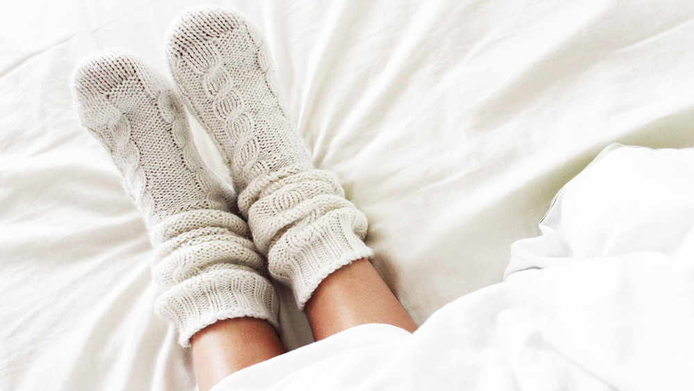 socks in bed