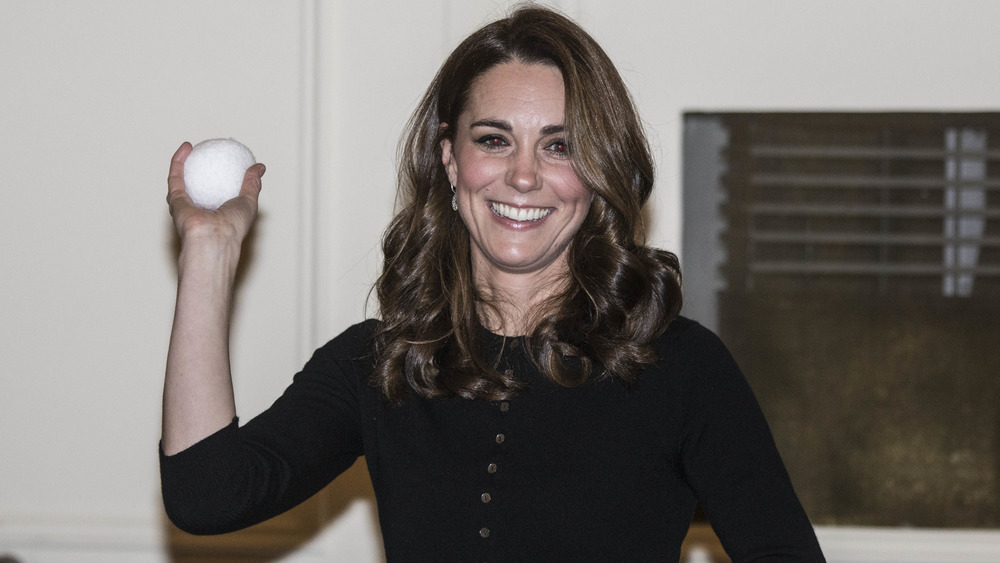 Kate Middleton throwing ball