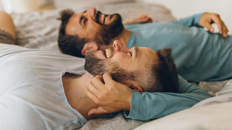 gay couple in bed