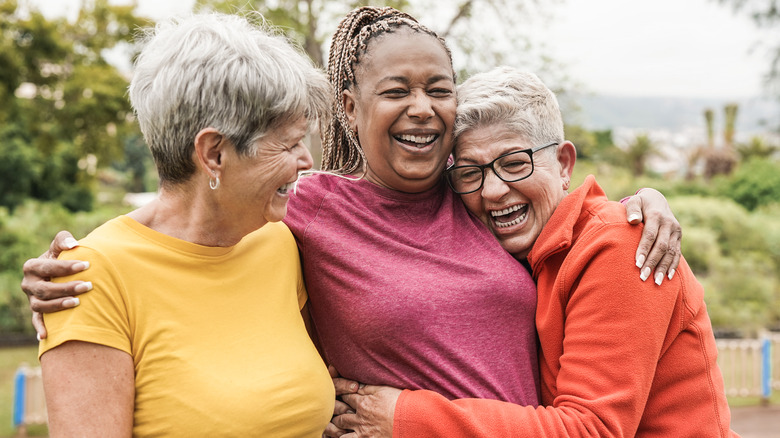 women embracing