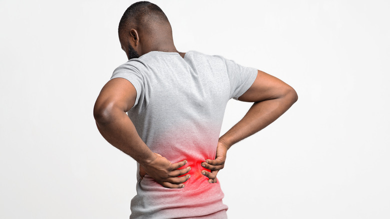 Man with kidney pain