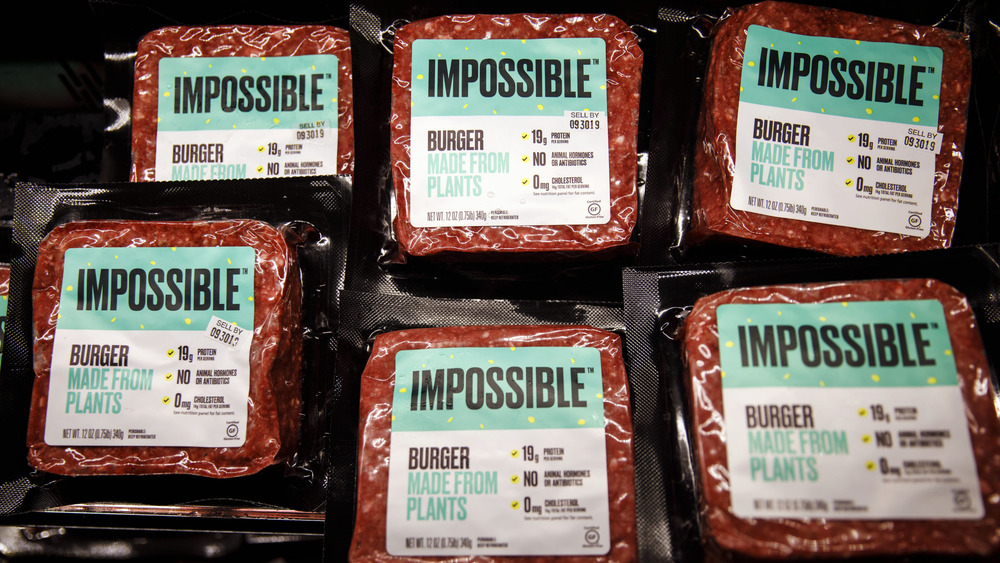 packages of Impossible meat
