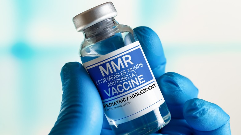 Vial of the MMR vaccine