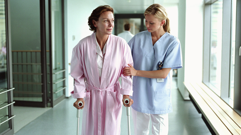 Two women in hospital 