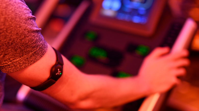 Man wearing heart rate monitor at Orangetheory Fitness studio