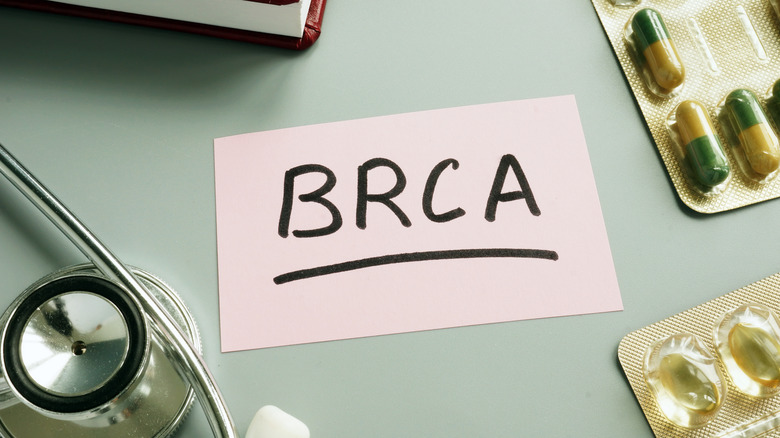 note with BRCA in writing 