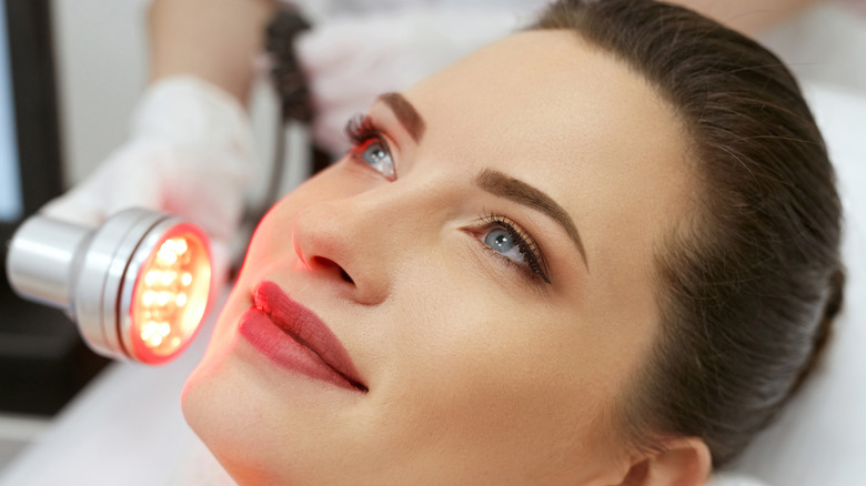 Women getting light therapy