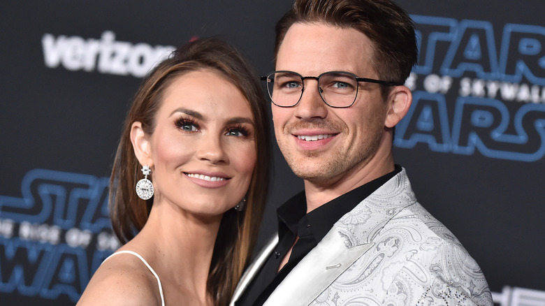 Matt Lanter and wife Angela Lanter smiling