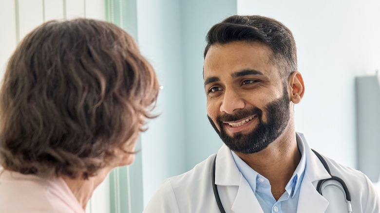 Woman consulting with a doctor