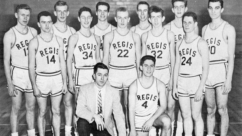 Regis basketball yearbook photo 1958 Fauci #4