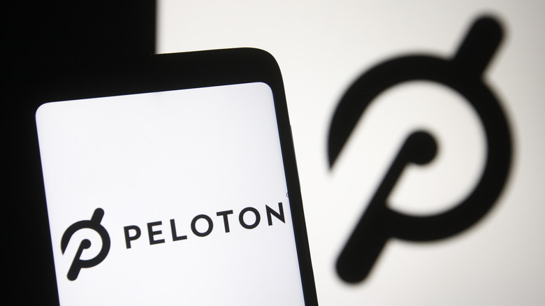 Peloton logo on phone