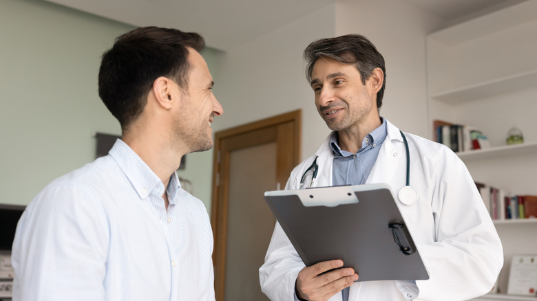 A man seeing his doctor