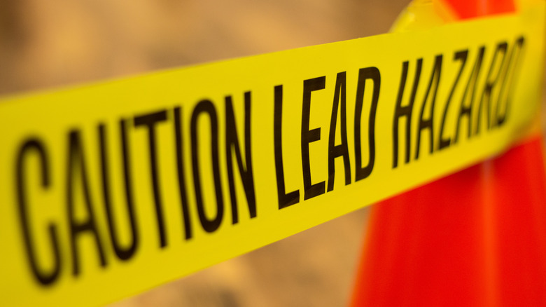 Caution tape for lead exposure