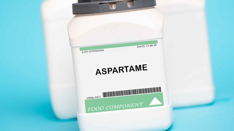 bottle of aspartame