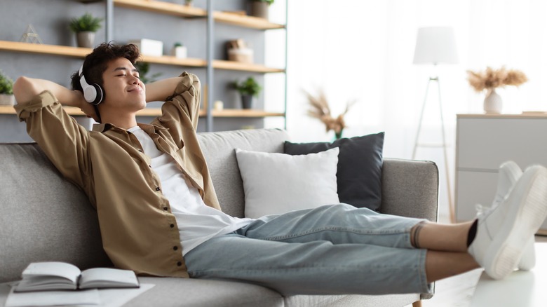 man listening to music 