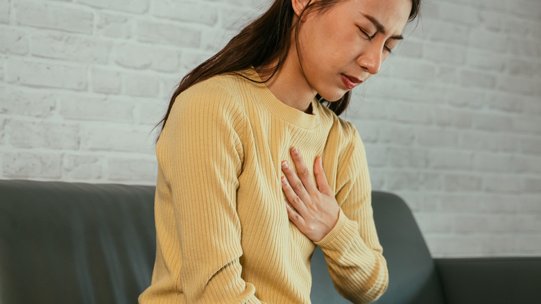 woman with acid reflux
