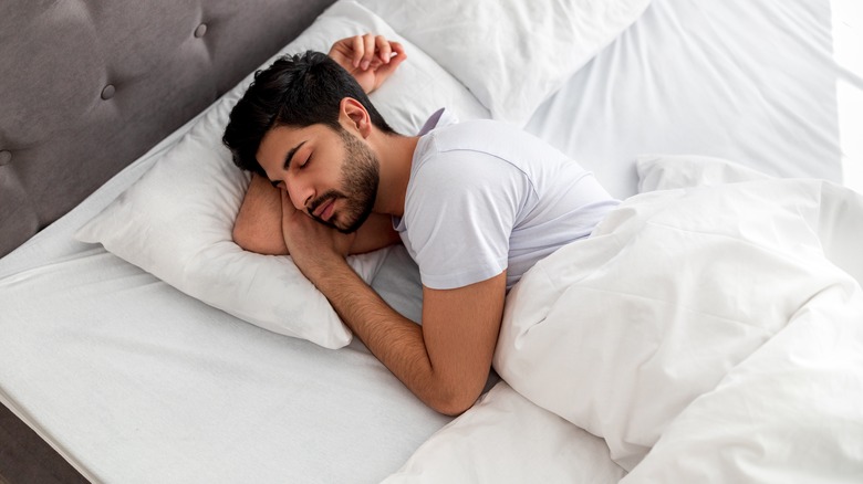 young man sleeping