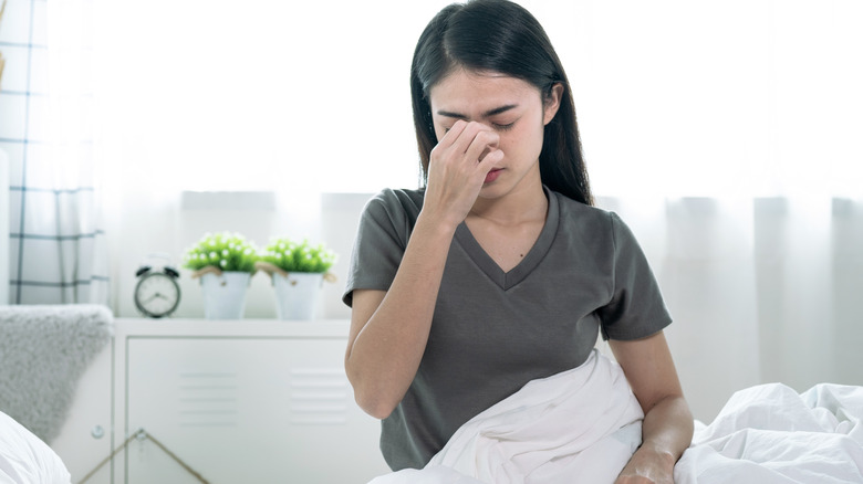 woman suffering from fatigue