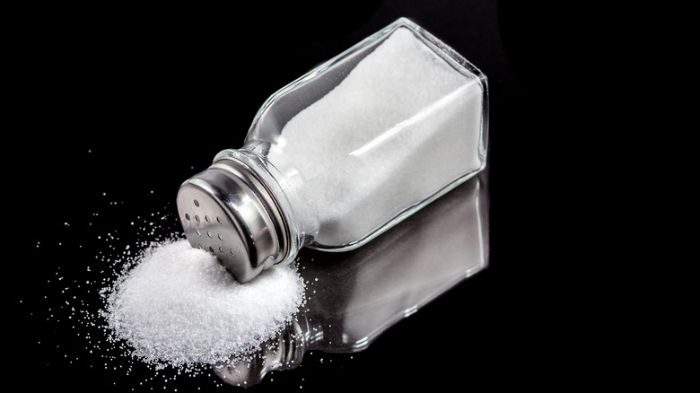 salt shaker on side