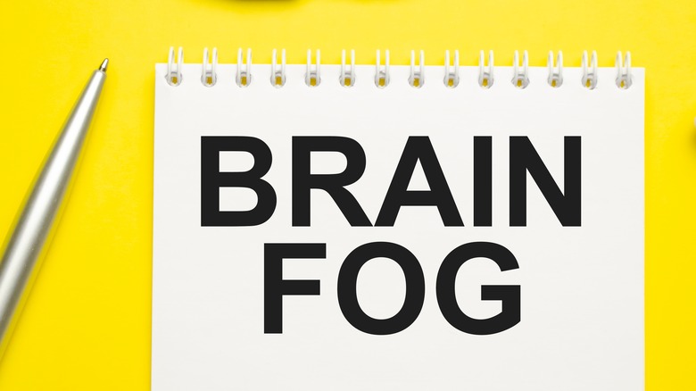 "brain fog" note against yellow background