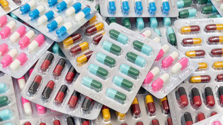 pile of various prescription meds 