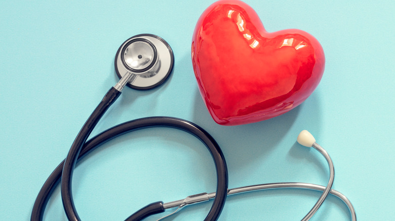 heart health and a stethescope