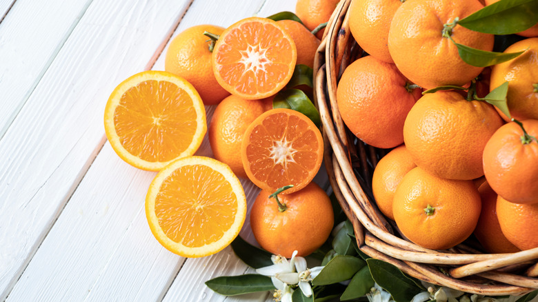 citrus fruits in a basket