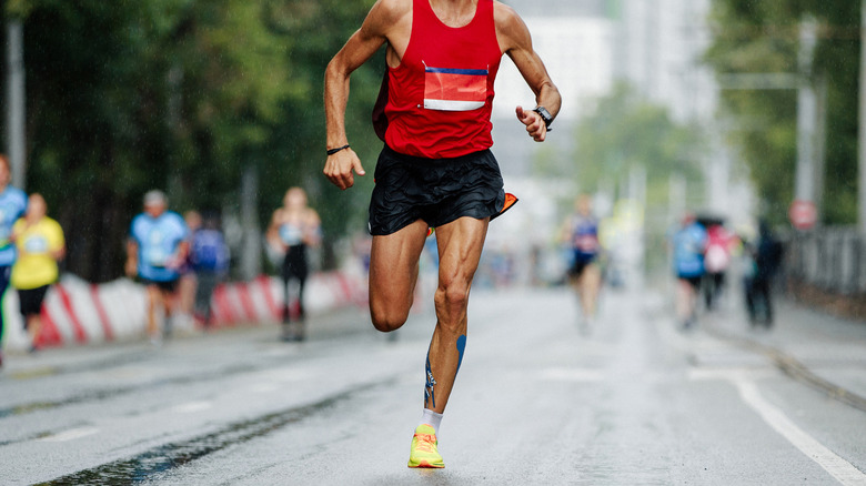 man running marathon