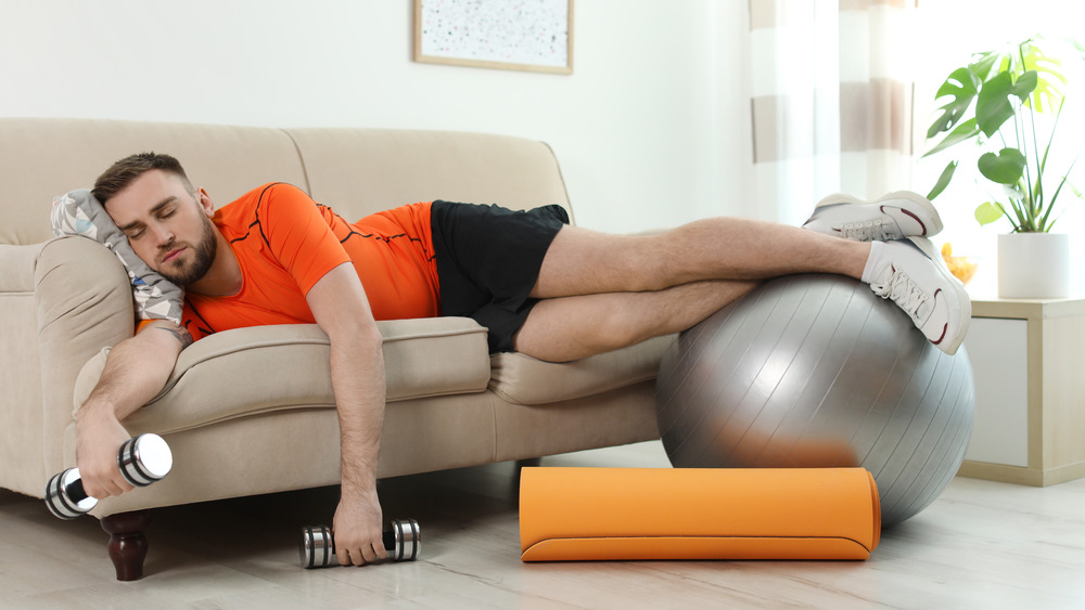 Man Sleeping After Exercise