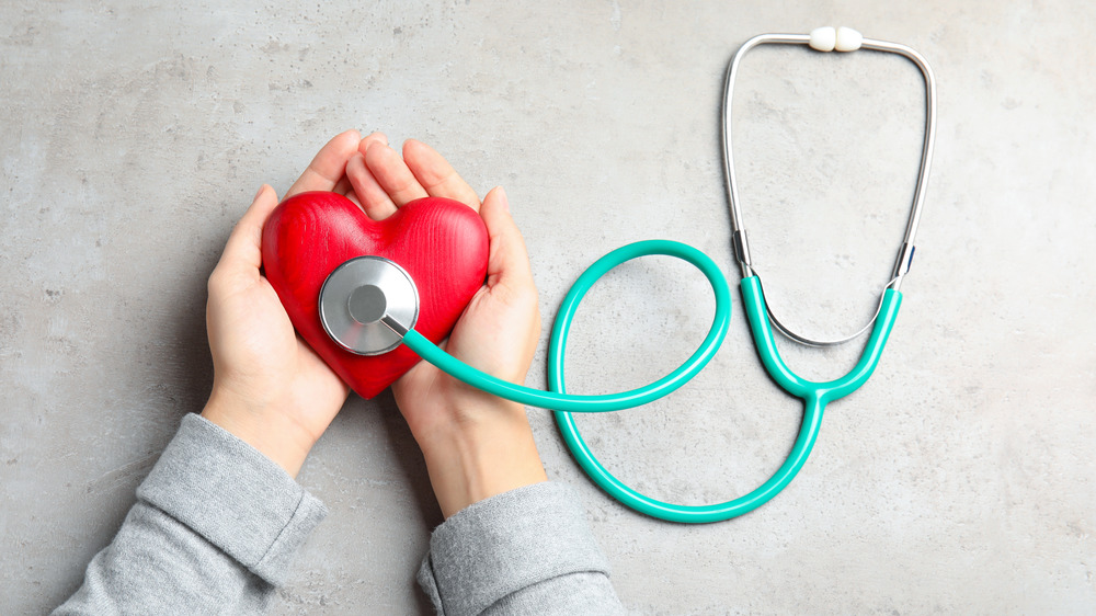 heart healthy tools on background