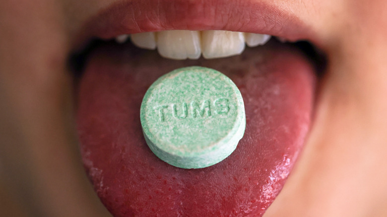 tums tablet on tongue