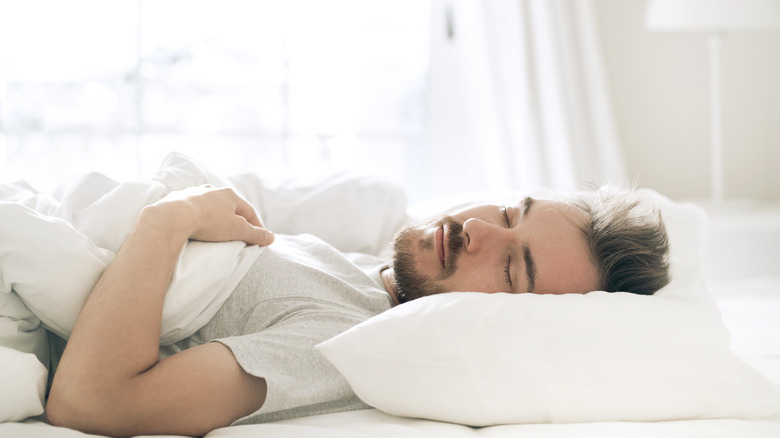 man sleeping peaceful