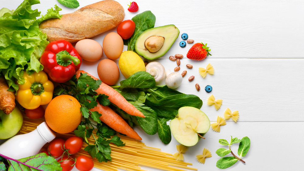 colourful vegetables and pasta