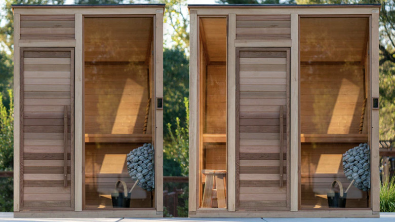 Two Plunge saunas