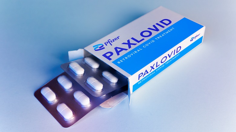 Paxlovid antiviral medication box